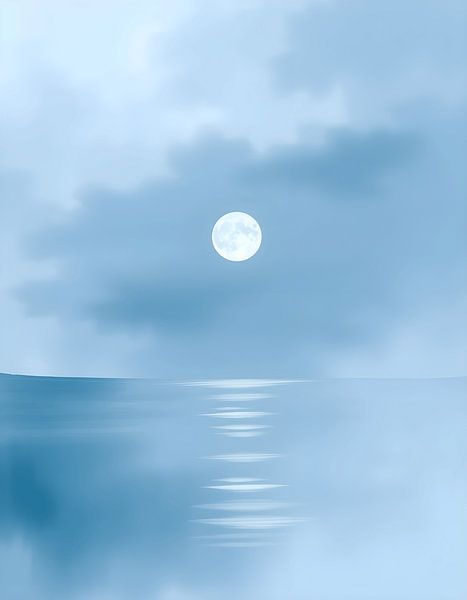 Lever de lune serein par Artistic