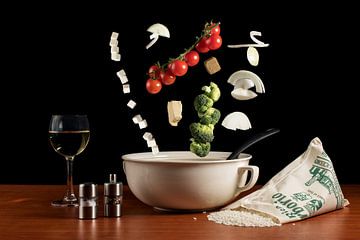Risotto with broccoli and goat cheese by Wim Stolwerk