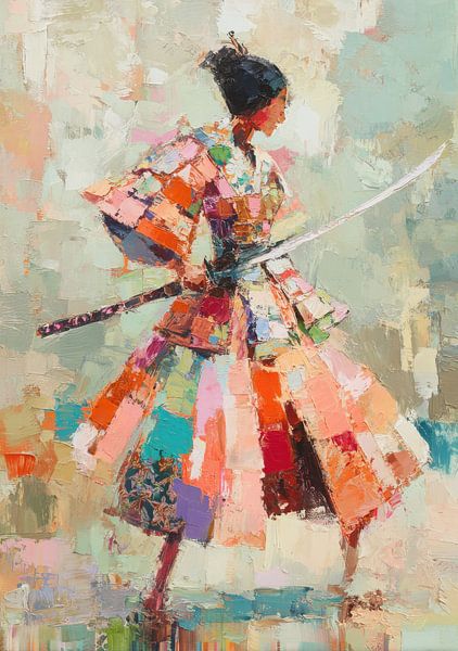 Samurai-Kriegerin in Bewegung von Niklas Maximilian