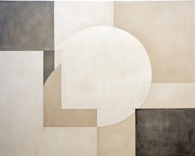 Interieur Rustig van Abstract Schilderij