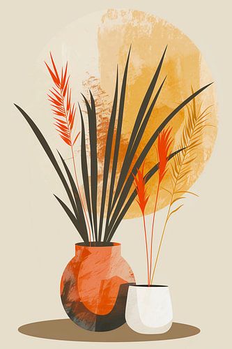 Boheemse bloemen bij zonsondergang