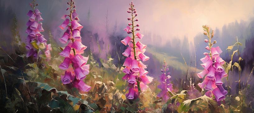 Fingerhut-Gemälde | Mystische Blüte von Blumen Studio