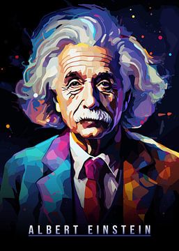 Albert Einstein Légende Pop art sur Qreative