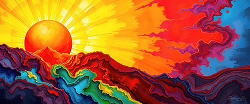 Quand la lumière devient palpable - Un lever de soleil entre couches de couleurs, mouvement et signification