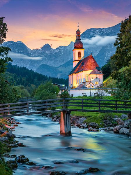 Church of Ramsau in Bavaria, Germany by Michael Abid