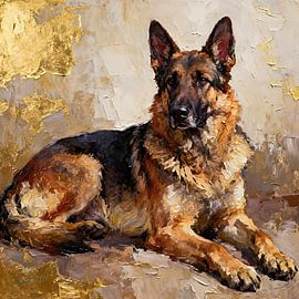 German Shepherd dog 3 by Johannas Art Creations