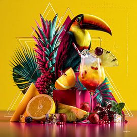 Oiseau tropical sur Gelissen Artworks