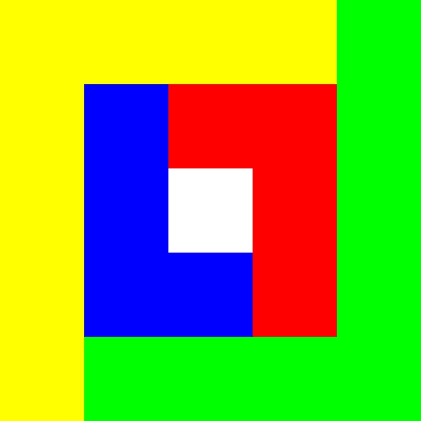 Permutation des couleurs | ID=05 | V=21 | 4xL-8 | RB-W par Gerhard Haberern