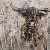 Street art koe in graffiti stijl van Emiel de Lange