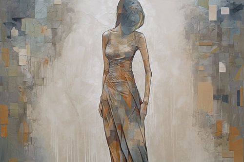 Malerei Abstrakte Weibliche Figur - 