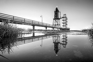 Lighthouse upper shipping black and white by Manfred Voss, Black-White Photography
