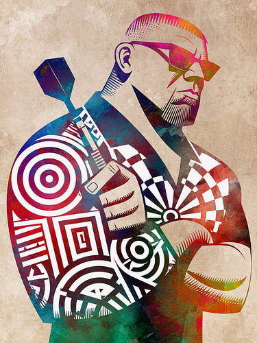 Dart player sport art #dart