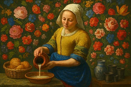 Bloemenspektakel met Melkmeisje – Hollandse kunst in bloemenpracht