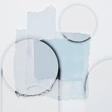 Soft Minimalism in Circle Shapes Baby Blue by Mad Dog Art