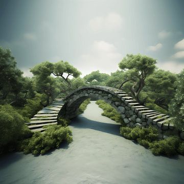 Traversées enchanteresses : Ponts idylliques dans la nature sur Karina Brouwer