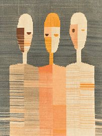 Three abstract figures by Studio Allee