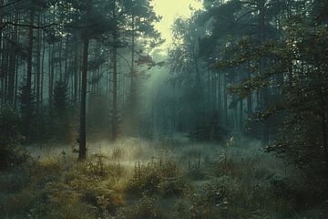 brouillard dans la forêt sur Egon Zitter