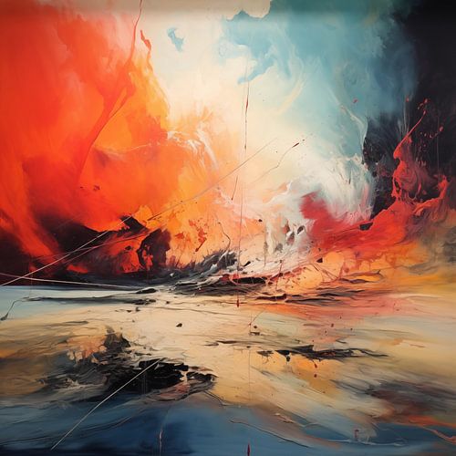 Strand en storm abstract