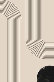 Ligne noire minimaliste sur Melloi Art Prints