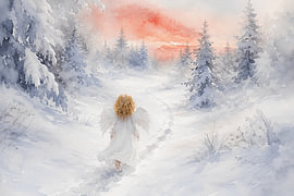 Engelsflügel im Schnee von Mahalola