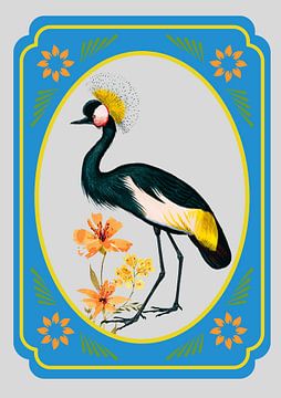 Crane in vintage frame by Postergirls