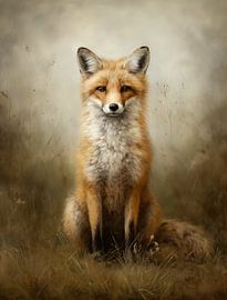 Trotse Vos in het Grasland van Emil Husstege