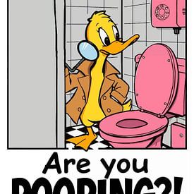 Duck Detective in Bathroom by MIROKKU