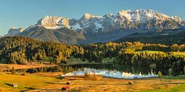 Geroldsee and Karwendel mountains at sunset by Markus Lange