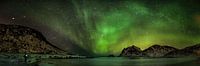 Polarlicht Aurora Borealis in Norwegen mit Sternenhimmel von Voss Fine Art Fotografie Miniaturansicht
