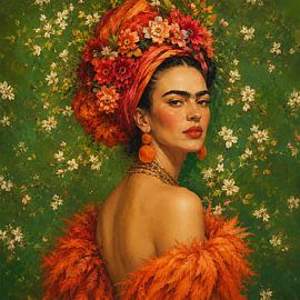 La muse mexicaine en orange sur Marijke Trienekens