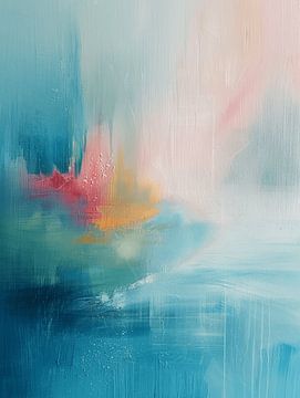 Modern abstract in pastelkleuren van Studio Allee