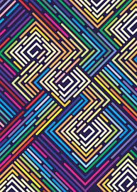 LABYRINTH-LINIENKUNST-MUSTER