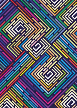 LABYRINTH LINE ART PATTERN by Taufan Heriyansyah