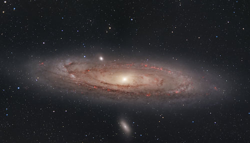Andromeda, with M32 and M110 – our neighbouring galaxy