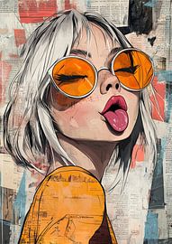 Attitude audacieuse en orange