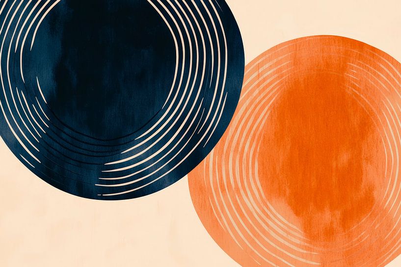 Abstracte kleuren en lijnharmonie van Poster Art Shop