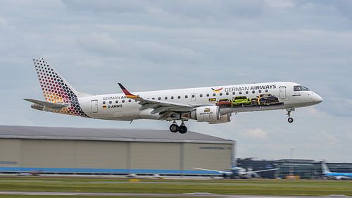 German Airways Embraer ERJ190 passagiersvliegtuig.