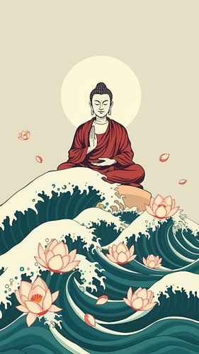 Boeddha / Boeddha Japanse Schilderij