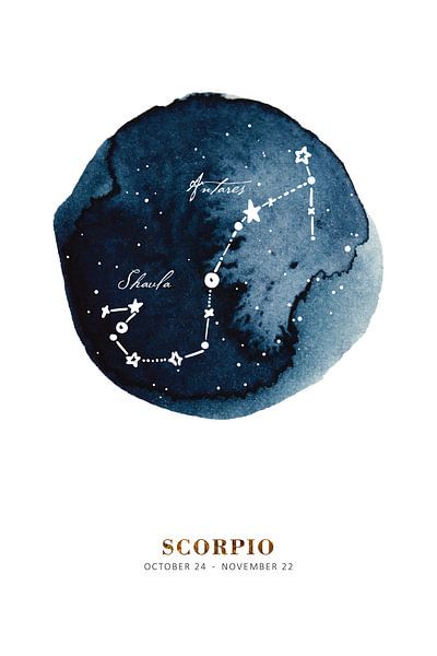 Astrologisch teken Schorpioen van Alina Buffiere by The Artcircle