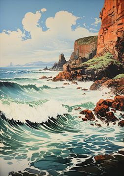 Beach Poster Sea Art Print Maritime by Niklas Maximilian