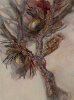 Herfstzaden, een abstracte botanische bloemenfantasie in herfstsfeer.