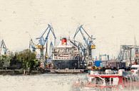 Hamburg Queen Mary 2 by Peter Roder thumbnail