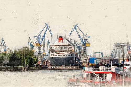 Hamburg Queen Mary 2 sur Peter Roder