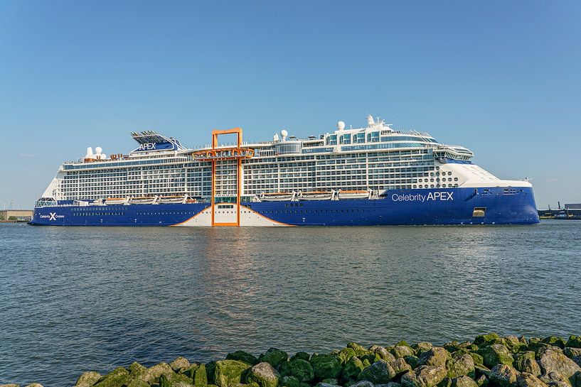 The Celebrity APEX leaves the port of Rotterdam. by Jaap van den Berg