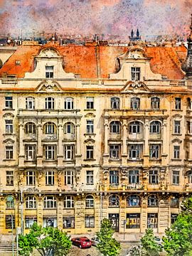 Aquarelle de Prague #Prague sur JBJart Justyna Jaszke