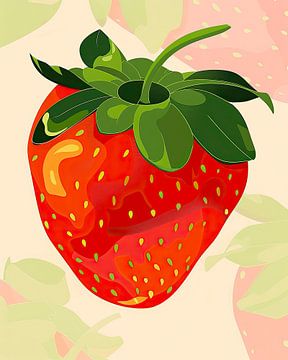 Red Strawberry Temptation by Vlindertuin Art