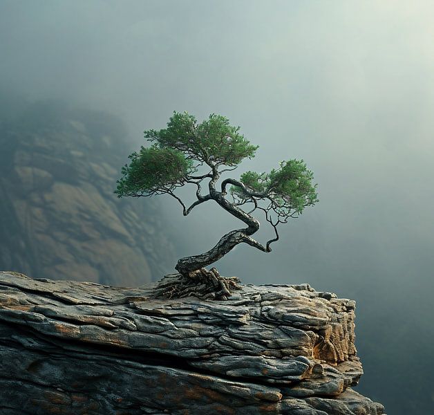 Einsamer Baum von fernlichtsicht