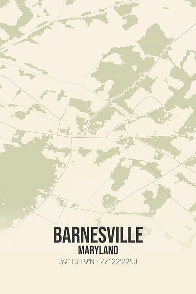 Vintage map of Barnesville (Maryland), USA. by Prints of Place