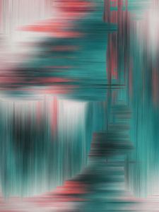 Modernes, abstraktes digitales Kunstwerk in Rot Blau Weiß