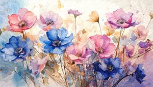 Blütenpoesie in Aquarell